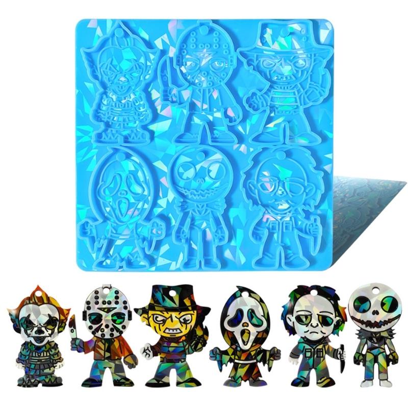 Silicone Cartoon Weirdo Holographic Molds Light Shadow Earrings Pendant Mold DIY Ornaments Jewelry Epoxy Crafting Mold