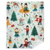 Nutcracker Christmas Blanket Ballet Dancer Toy Soldier Fairy And Tree Design Soft Fleece Throw Cozy Kids Room Decor Gift Idea