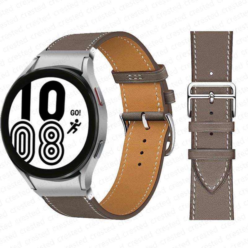 20mm Armband für Samsung Galaxy Watch 6 4 classic/5 Pro 44mm 40mm 47mm 43mm 45 Ohne Lücken Lederarmband Correa Galaxy Watch 6 Armband