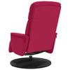 Recliner Chair with Footrest Burgundy Velvet
