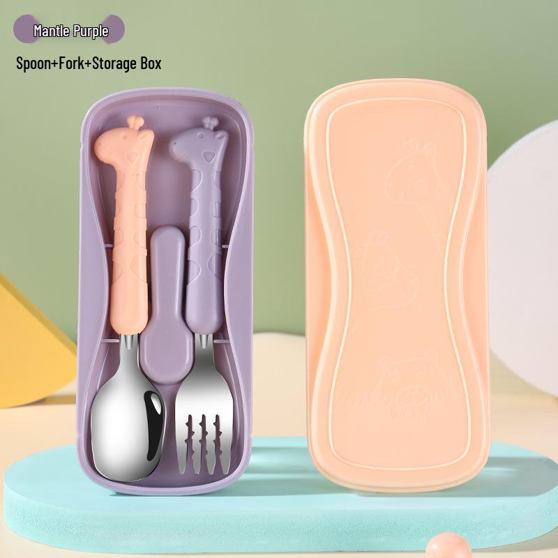 

Children s Tableware Set: Training Chopsticks, Spoon & Fork with Portable Box