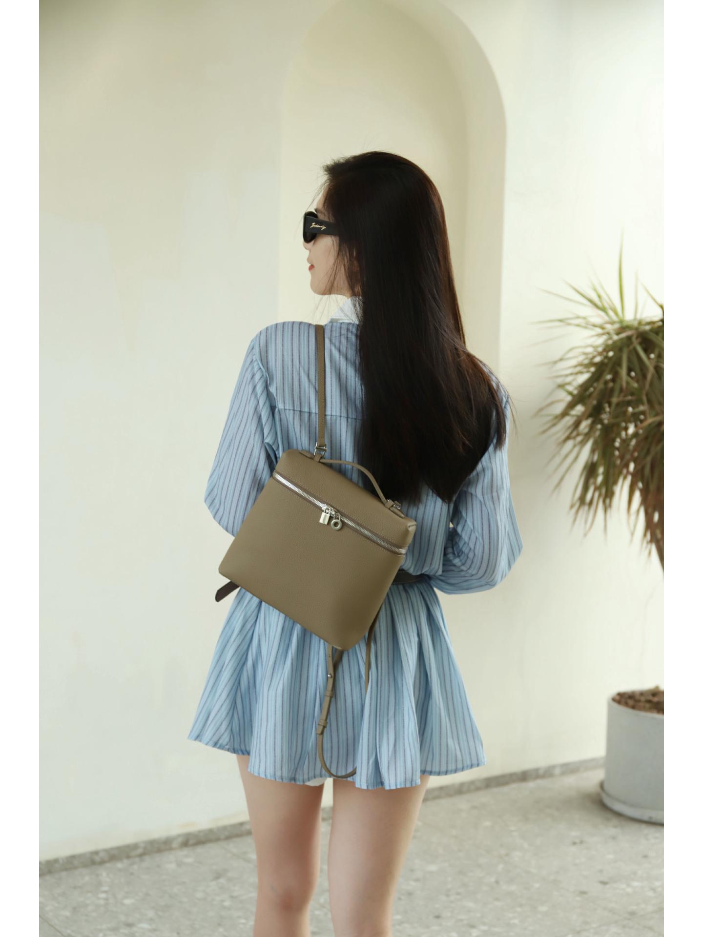 

Женская сумка LP из натуральной кожи: Вместительный, повседневный, высококачественный многофункциональный рюкзак 24x10x22 CM