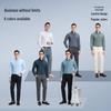 ROMON Men's Long Sleeve Wrinkle-Free Business Shirt