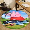 Cartoon animation Pattern Round Rug, Indoor/Outdoor Mat, for Picnic, Gameroom, Bedroom, Office, Living Room, Home Decor Carpet, Birthday Gift
