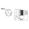 Metal Emergency Stop Mushroom Push Button Switch