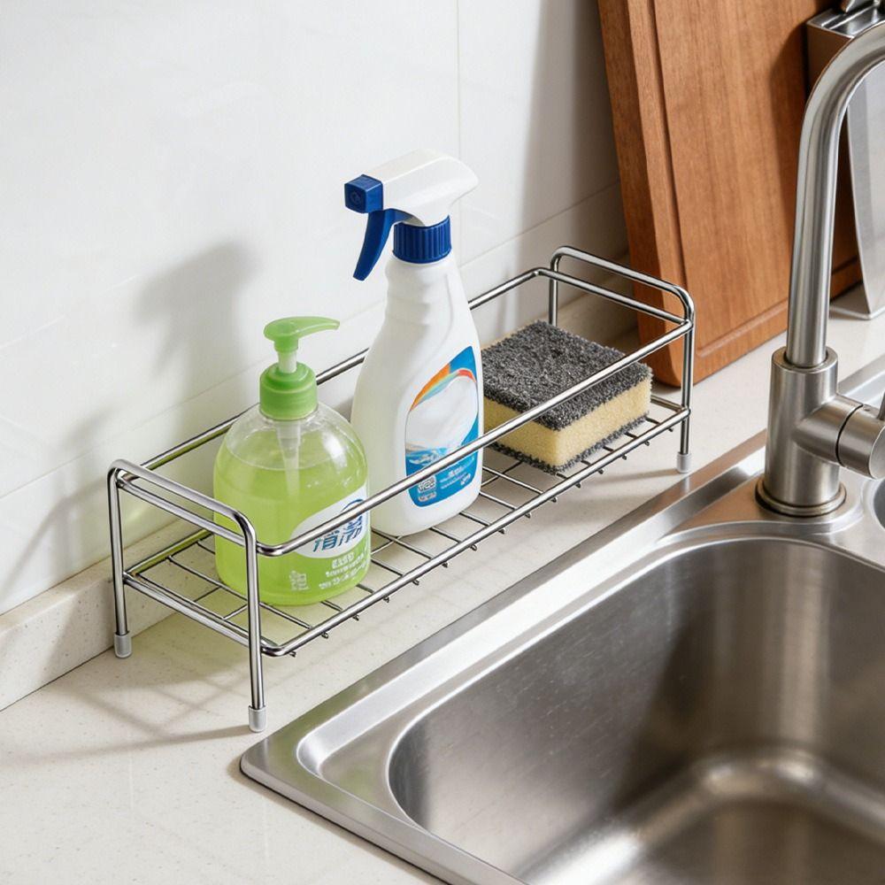 Waterproof Sponge Drain Holder Stainless Steel Cosmetic Storage Stand Dormitory