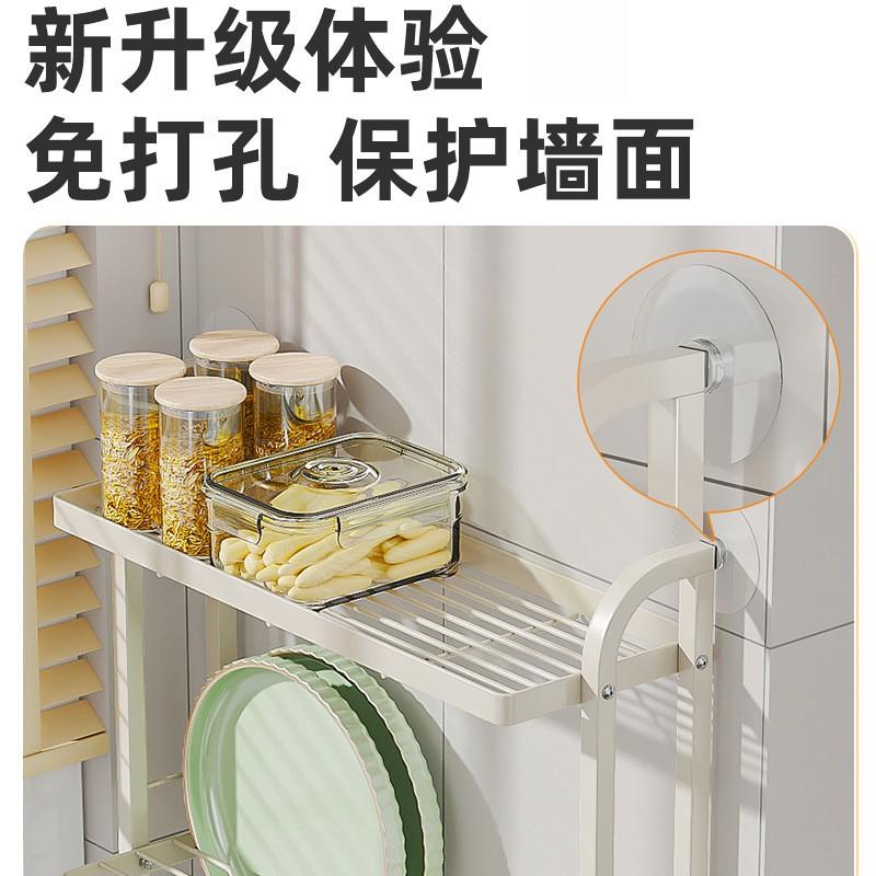 Kitchen Sink Dish Drying Rack Wall-Mounted Carbon Steel Bowl Organizer Multi-Tier