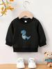 European Size Unique And Stylish Print Pattern,Comfortable And Easy Spring And Autumn Lightweight Sweatshirt for Baby  with a Versatile Round Neck