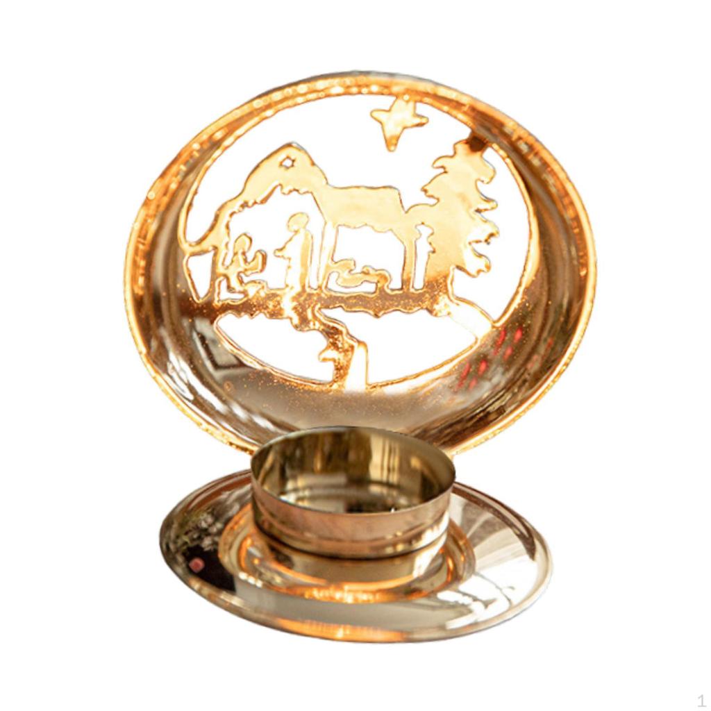 Kerzenhalter für Teelicht Projektion Kandelaber Esszimmer Weihnachts-Mittelstück