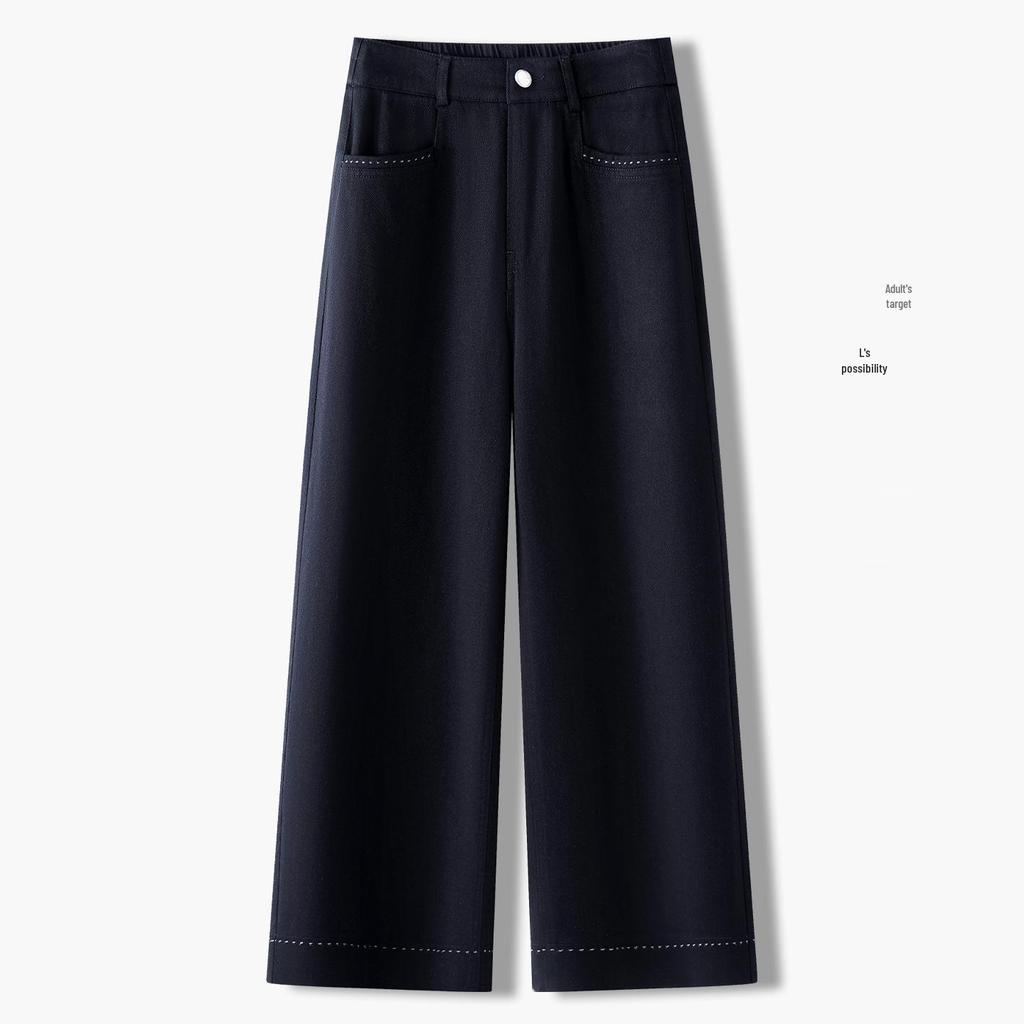 Women's Summer High-Waisted Loose Straight-Leg Wide-Leg Jeans
