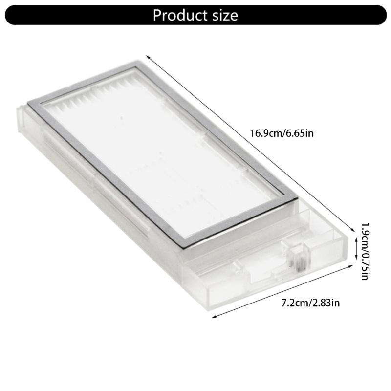 Washable Dust Box Filter Replacement For Robot Vacuums High Density Structure Strong Suction Power Dust Chamber
