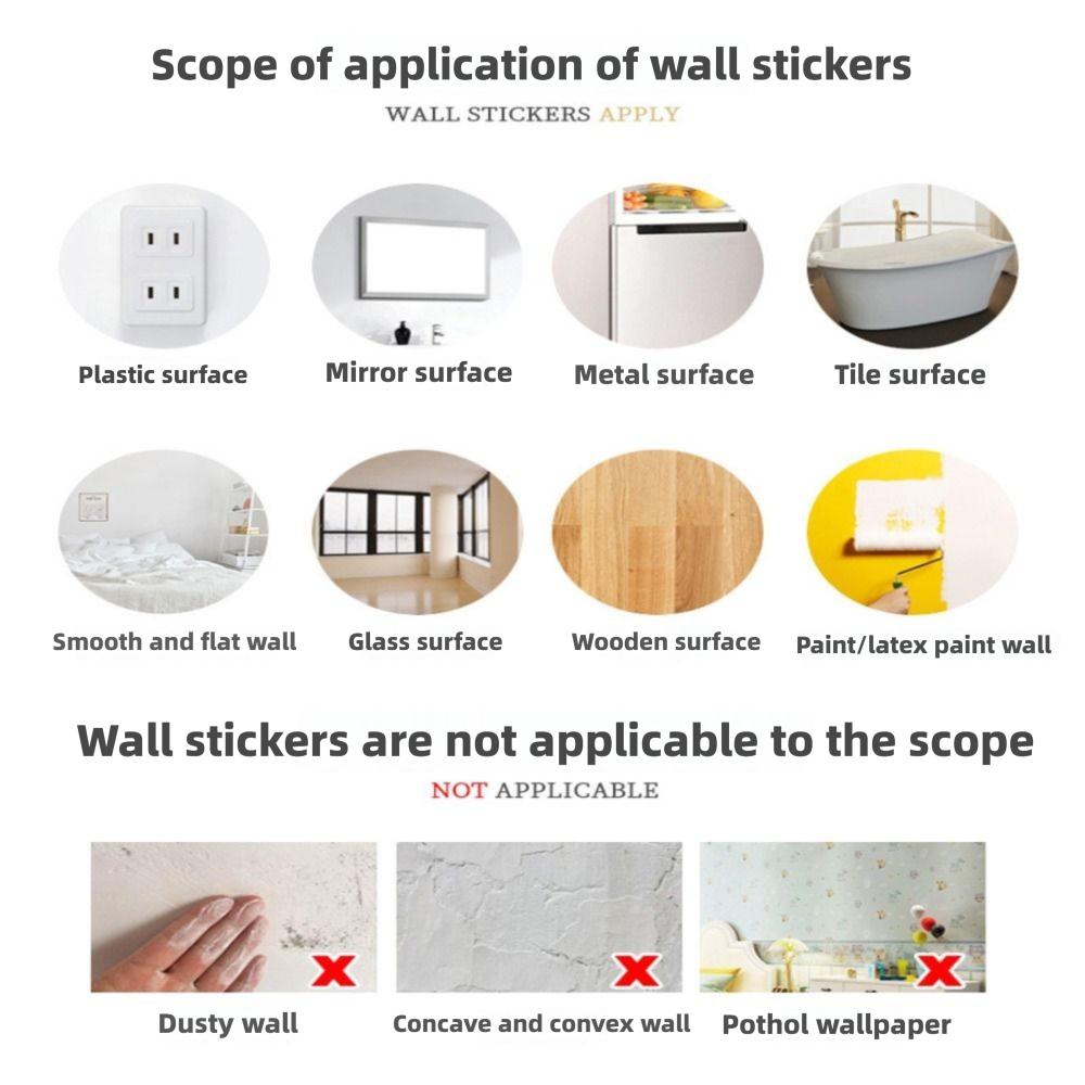 Pieced Design Green Plants Wall Stickers Removable Art Decorations Self-adhesive Wall Decor  Office