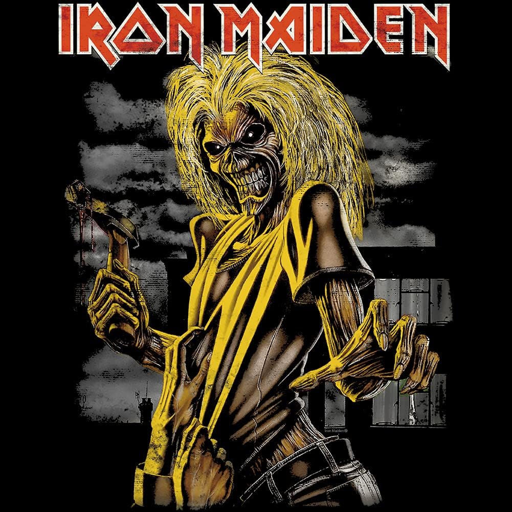 Iron Maiden T Shirt Killers Album Cover Mens Short Sleeve T Shirts Classic Rock Graphic 100% Cotton Round Neck Unisex Loose Tees