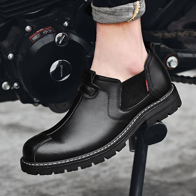 Fashion Fashion Brand Men's New Motorcycle Cool and Handsome Small Leather Shoes High-quality Men's Comfortable Business Leather Shoes