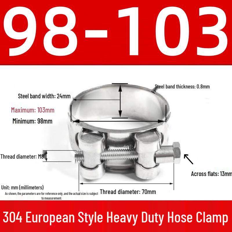 Guanshi 304 Stainless Steel Hose Clamp