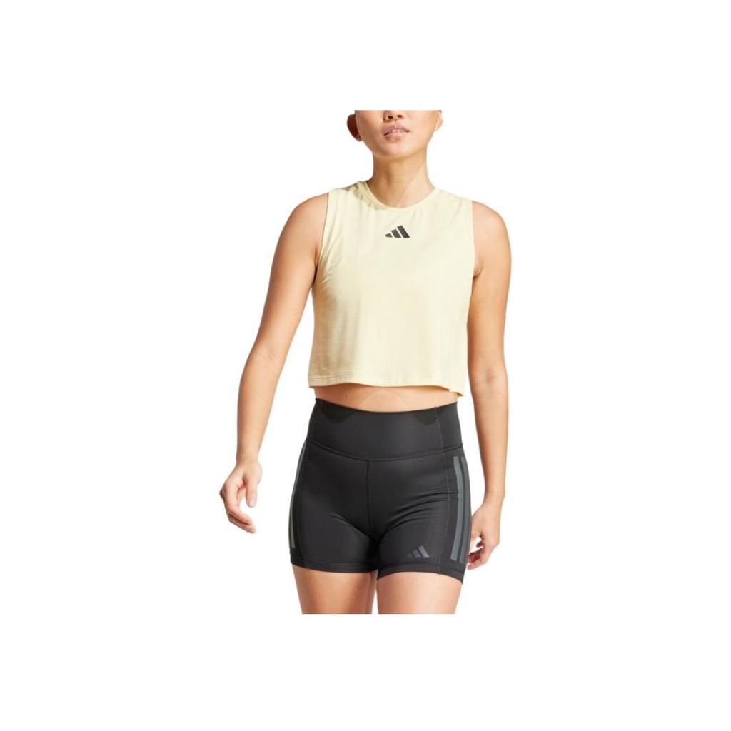 adidas Damen Power 3-Streifen Boxy Tank Top Pudergelb Damen Streetwear JG6182