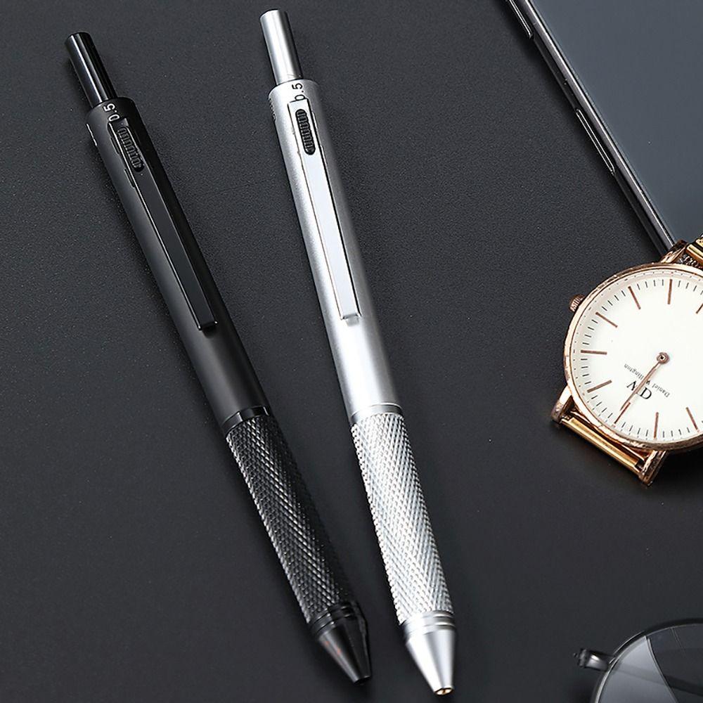 Press Type Multi-Function Pen 3 Colors Ink Mechanical Pencil Fashion Signature Pen  School Office
