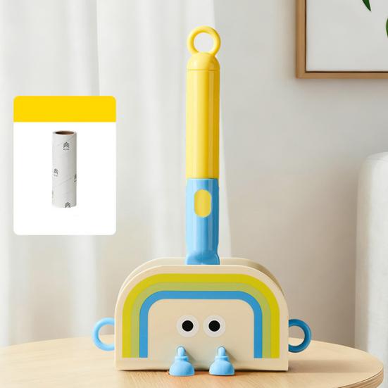 Yousheng Roller Lint Sticker Telescopic Long Handle 180 Degree Cartoon Design Lint Remover Hot Melt Adhesive Large Area Coverage Hair Dust Remover