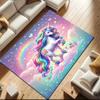 1pc Unicorn On the Clouds Carpet Rug for Living Room Bedroom Home Sofa Decoration,Kids Play Non-slip Floor Mat