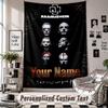 Wandbehang mit individuellem Namen & Text, Rammstein Dekorationstuch für Schlafzimmer