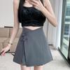 Plus Size Black A-line Culottes Skirt for Women: High Waist, Anti-exposure, Pear-Shaped Fit, Summer Fashion