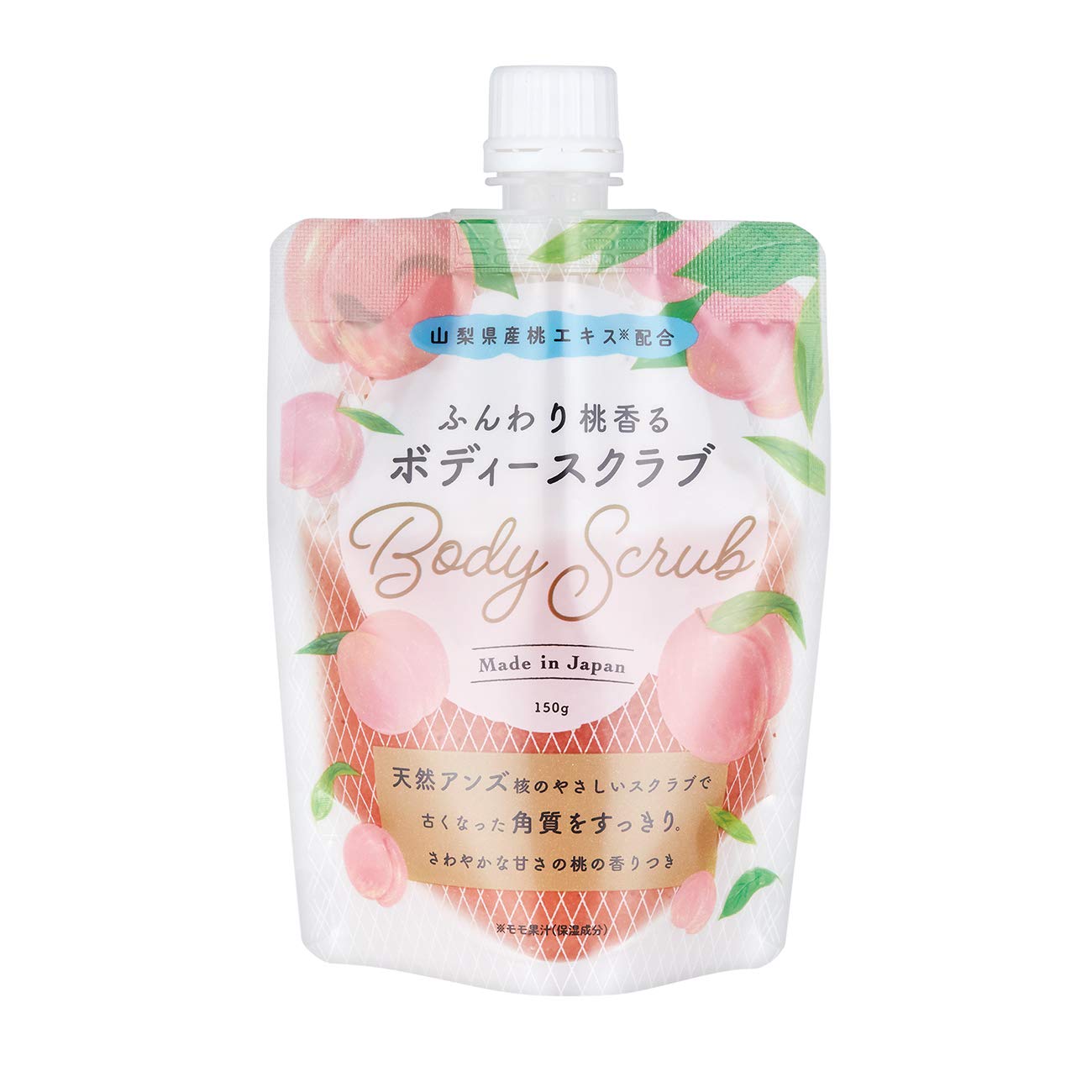 

Yamanashi Prefecture Peach Scented Body Scrub in Aloe Vera Yamanashi Prefecture Peach 150g (Made Japan, Massage, Exfoliating, Leaf, Extract, Peach)