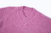 SALAD BAGUNI Wool Boucle V-Neck Pullover - Pink