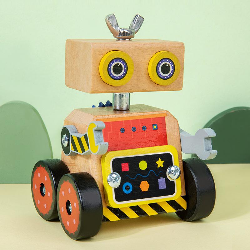 Wooden DIY Kids' Nut Assembly Tool Set - Educational Puzzle Toy for Ages 3-5