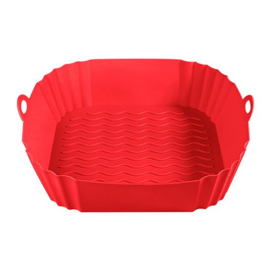 Silicone Air Fryer Tray Reusable Base Mat for 3 to 5LB Air Fryers Heat Resistant Non-Stick Tray Replacement of Parchment Paper
