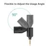   Plug-in Smartphone Microphone Mobile Phone Mic Cardioid Pickup 3.5mm TRRS Plug 90 Degrees  Angle   with 2pcs Windscreen for Smartphone L