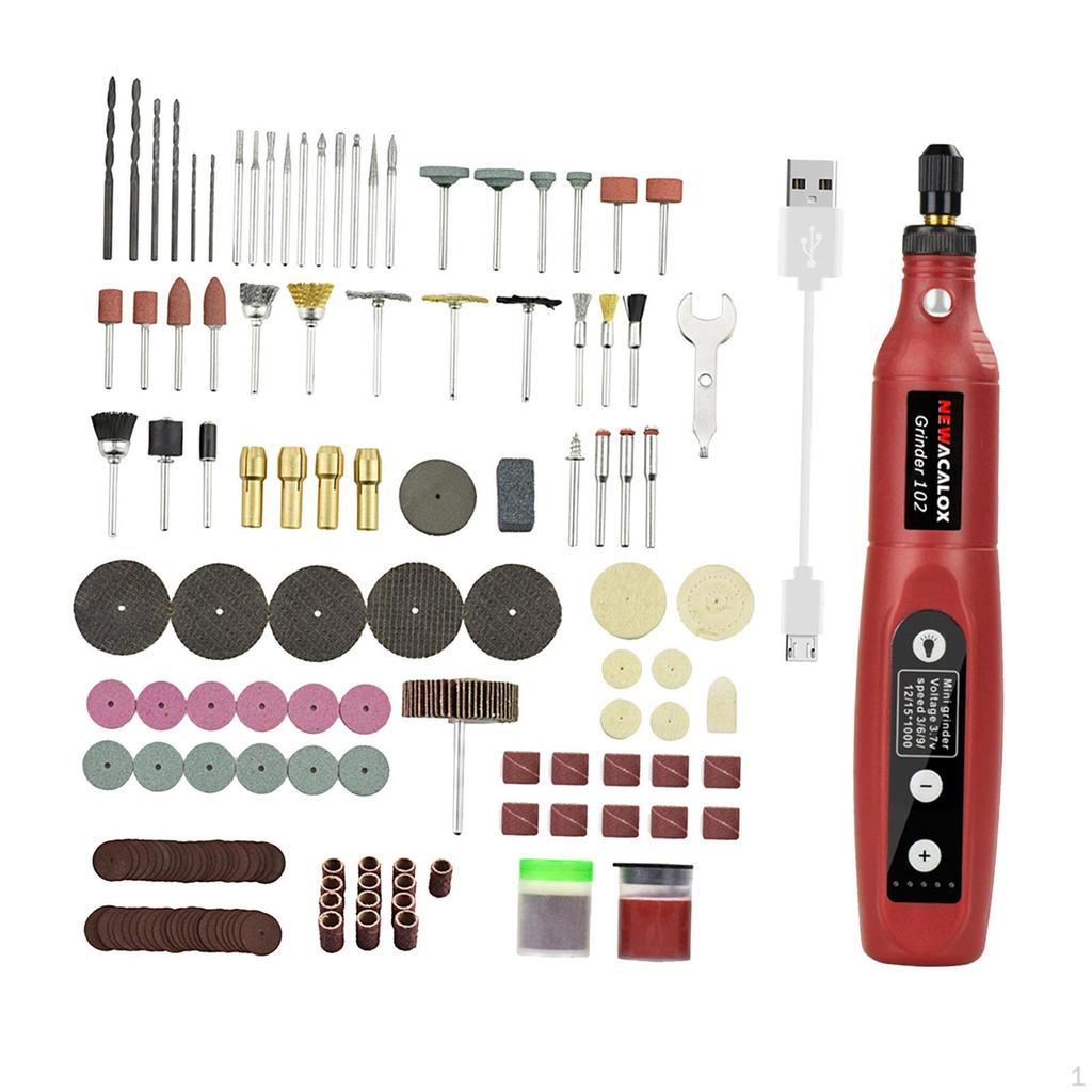 174PC Mini Drill Kit Electric 5 Rotary Craft Milling Tools Set