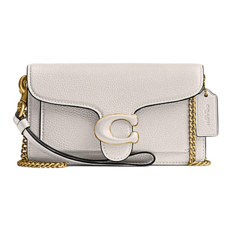 New COACH Tabby Cow Leather Wrist Bag Shoulder Bag Crossbody Bag Women's White CJ925-B4HA