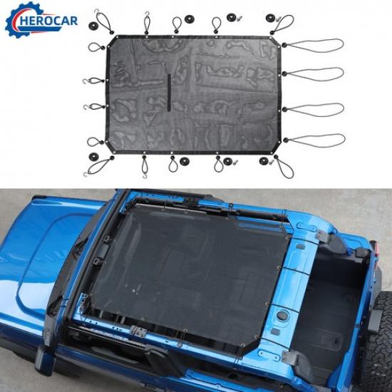 

Mesh Sunshade Sun Shade Sunroof Cover for Ford Bronco Accessories 2 Doors Black