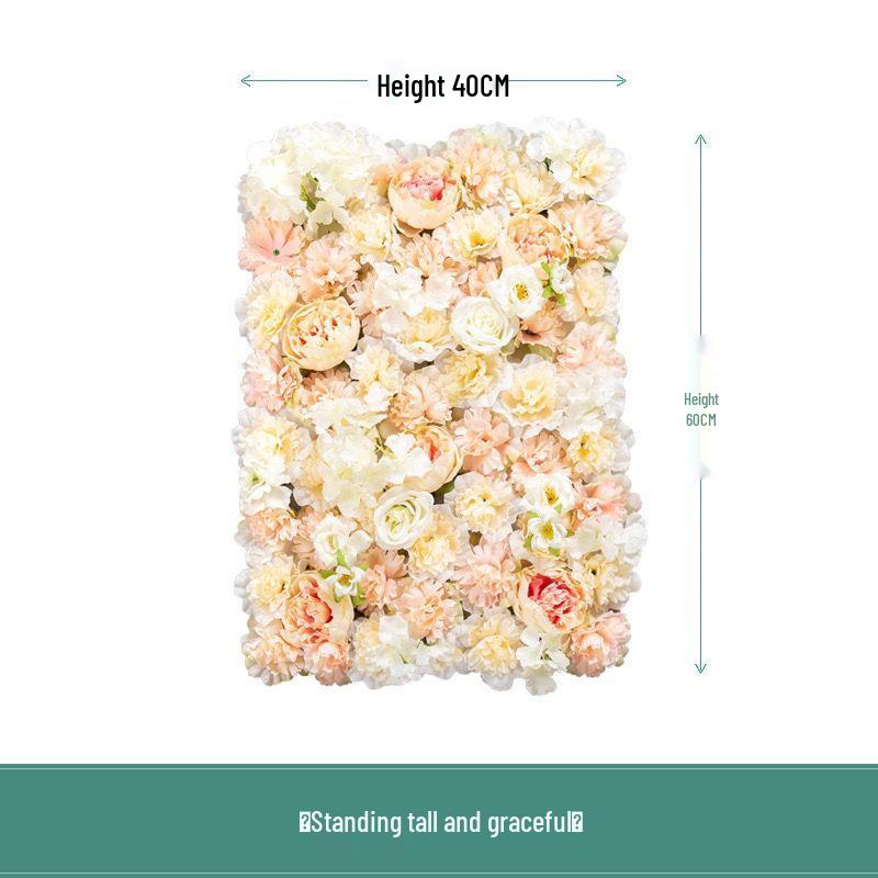 Qixi Festival Rose Flower Wall: Simulated Floral Background for Photography, Indoor Decor, and Wedding Celebrations