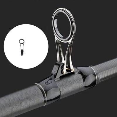 2 Pezzi Anelli Acciaio Inossidabile Guide Filo da Pesca Anelli Superiori Pieghevoli Anelli Occhiello Filo Canne da Pesca Accessorio Pesca Installazione Facile