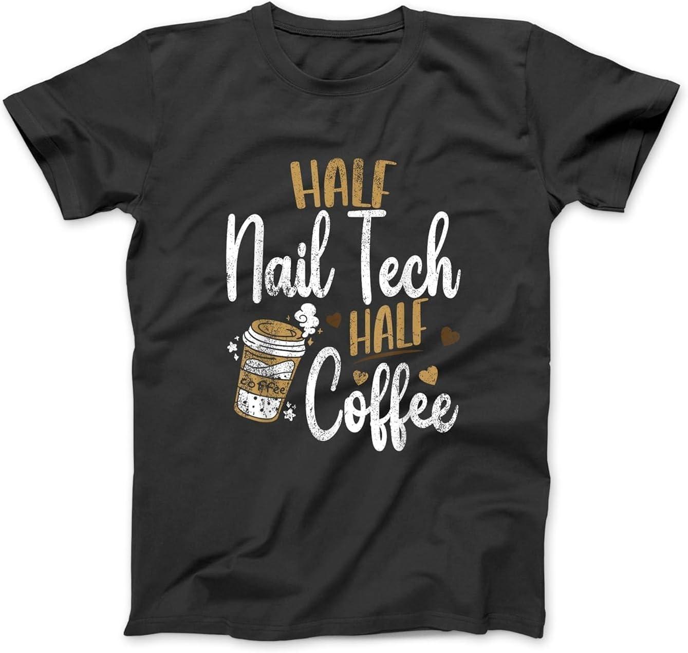 Винтажная футболка с принтом  Половина нейл-тейкера, половина кофеман  EAT для мужчин и женщин, Лонгслив, Худи XXXXXL