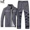 Men's Casual Long Sleeve Tracksuit Running Sporting Jacket and Pants Sets Sportswear Trail Suit