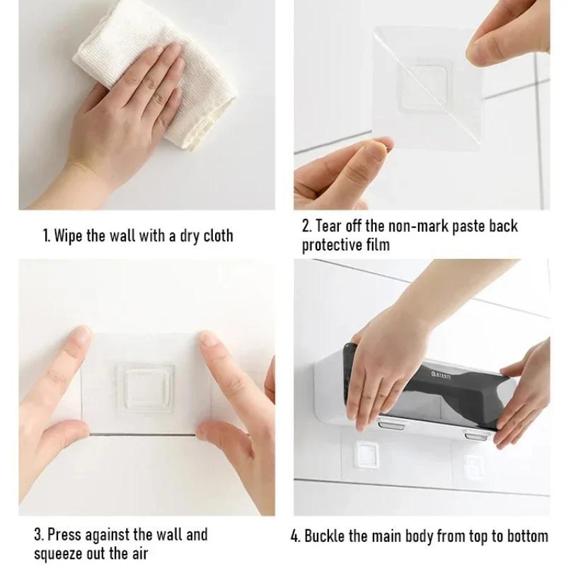 Wall-mounted Seasoning Box Household Combination Set Kitchen Seasoning Four Compartment Integrated Storage Box Without Punching