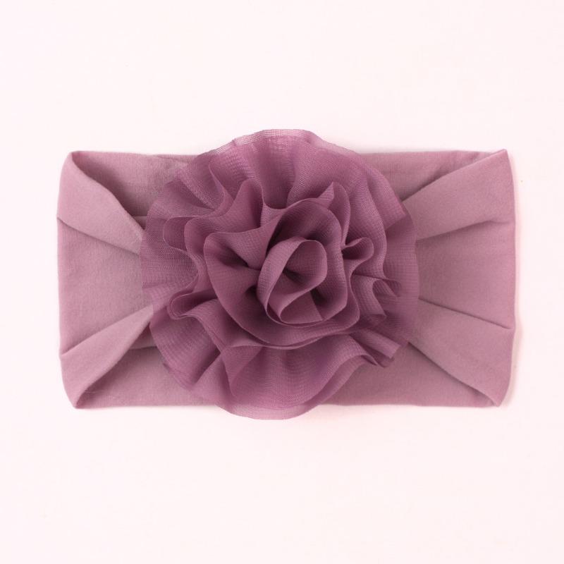 New cute and comfortable flower children's jewelry, soft solid color baby fontanelle headband, baby headband