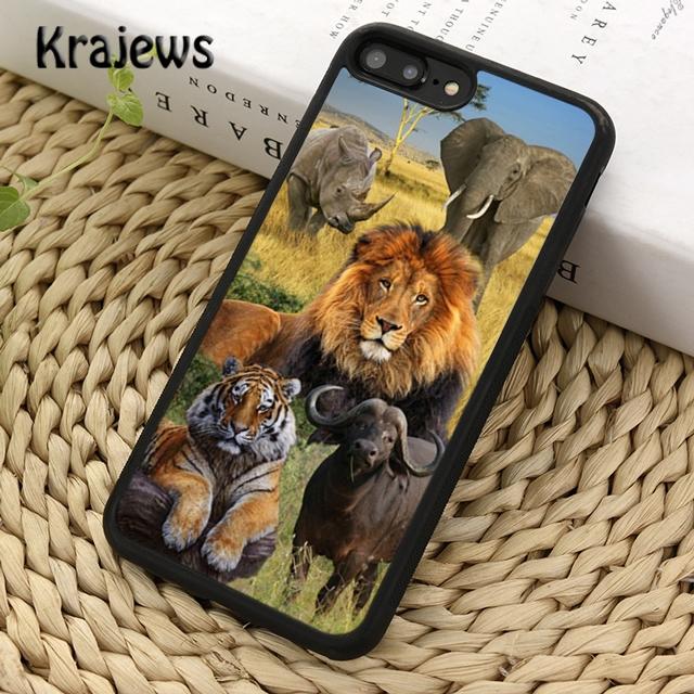 Krajews African Lion Soft Phone Case Cover For iPhone 14 5 6s 7 8 Plus X XR XS 11 12 13 Pro Max Samsung Galaxy S21 S22 Ultra