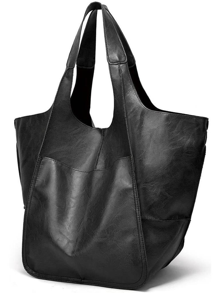 Retro European & American Soft Leather Large-Capacity Women's Tote Bag