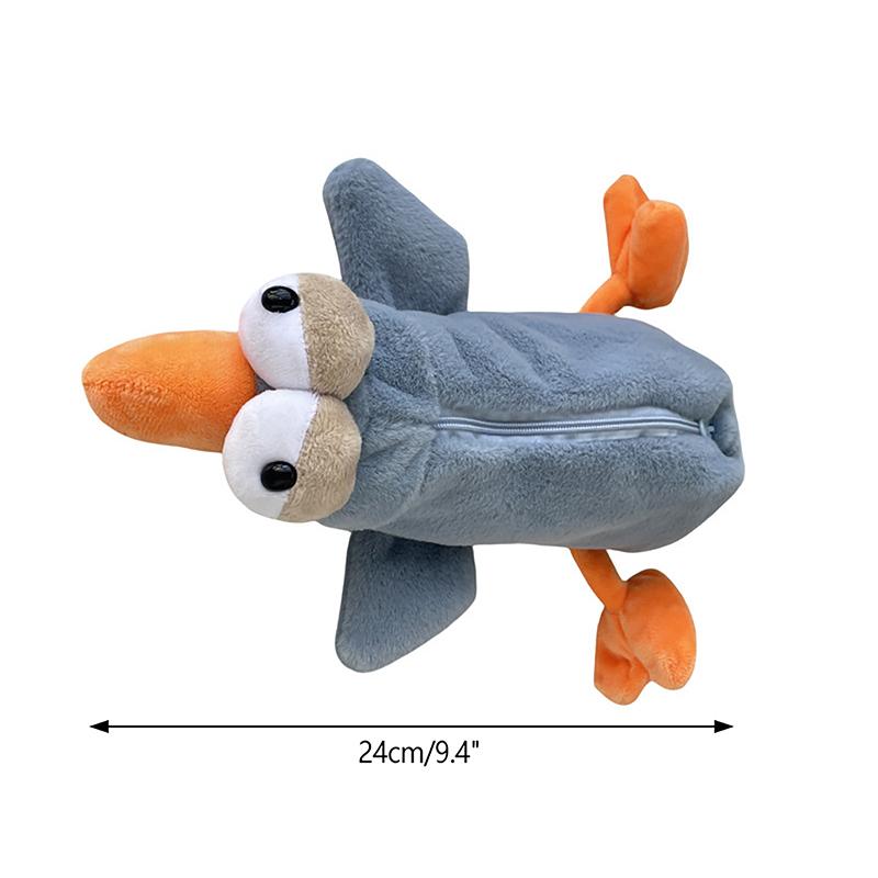 NEW Robin Plush Pencil Case Stuffed Animal Large Capacity Stationery Bag Cute Design Cartoon Doll Pencil Bag School Supplies