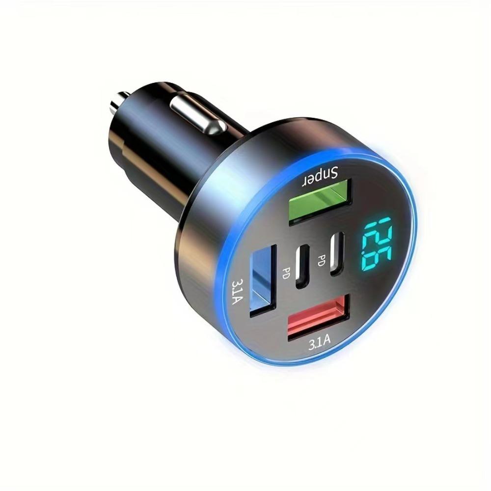 Dual USB Output 5 Ports Car Chargers Fast Charging Car Charger Adapter  Car Accessories