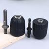 1Pcs 0.8-10Mm Keyless Drill Chuck 3/8" To 24Unf Thread 1/4" Hex Shank Quick Change Adapter Steel Quick Connection