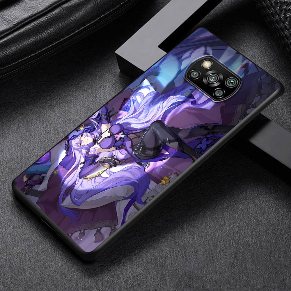 Black Swan Honkai Star Rail Dan Heng Case for Xiaomi Poco M5s X3 NFC X5 F3 M4 M3 Pro Black Silicone Soft Phone Cover Coque