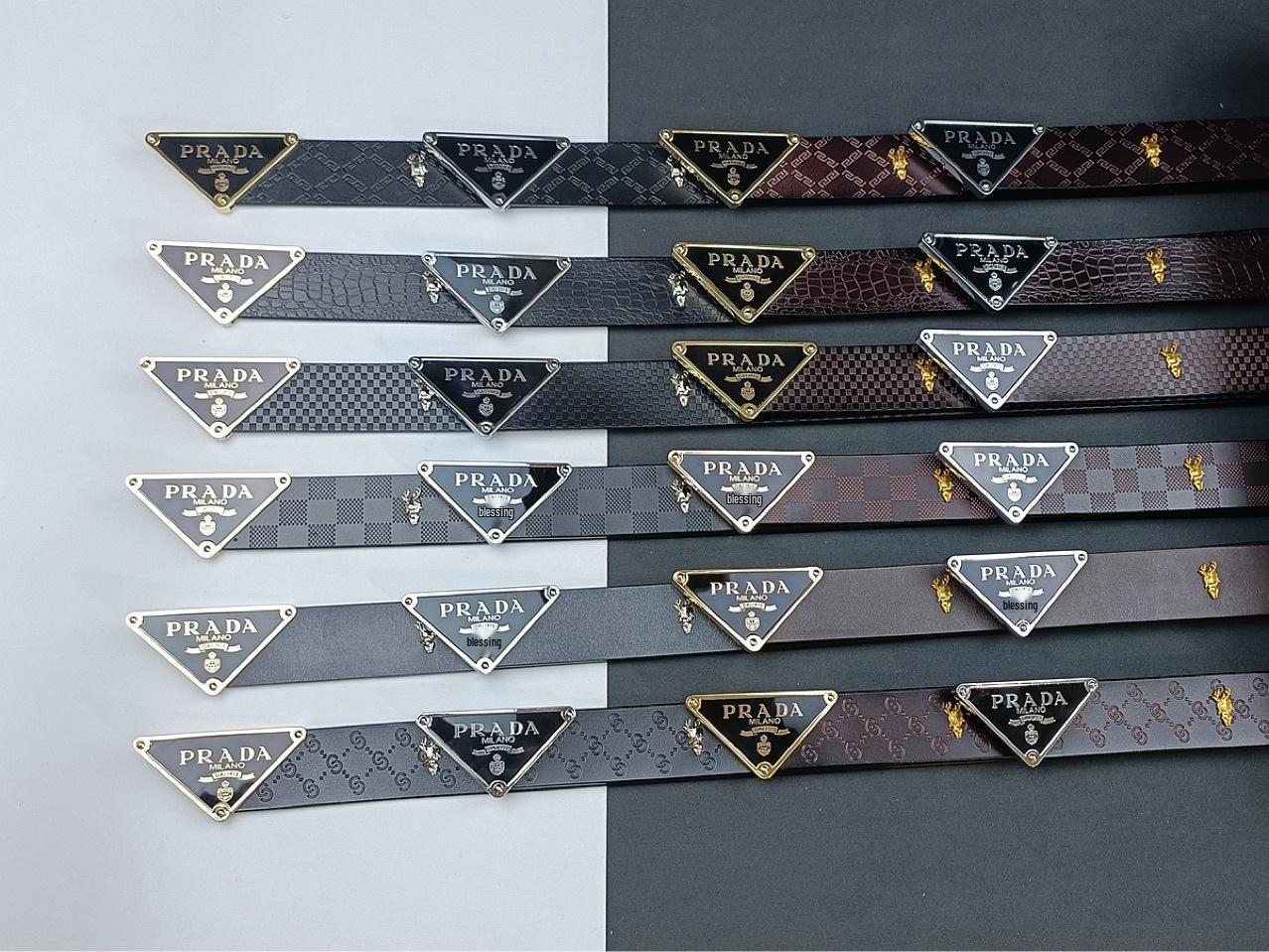 

Чоловічий універсальний шкіряний ремінь з коров ячої шкіри з трикутником - Повсякденна та ділова мода 125 cm