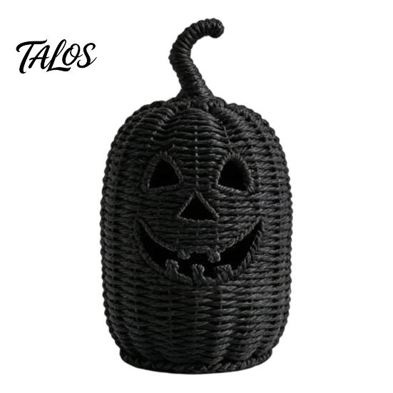 Festliche Kürbisdekoration Halloween Gruselige Aufbewahrungsbox, Harz Jack-O'-Lantern Teelichthalter, Hohl für Tischdekoration Partyhalter