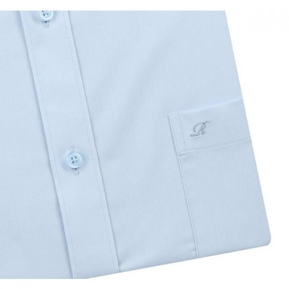 Renoma  Regular Fit  Cool And Comfortable Tc spAndex Twill Blue Short Sleeve Sh
