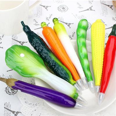 Vegetable And Fruit Shape Ballpoint Pen Creative Cartoon Stationery Pen With Magnet Ballpoint