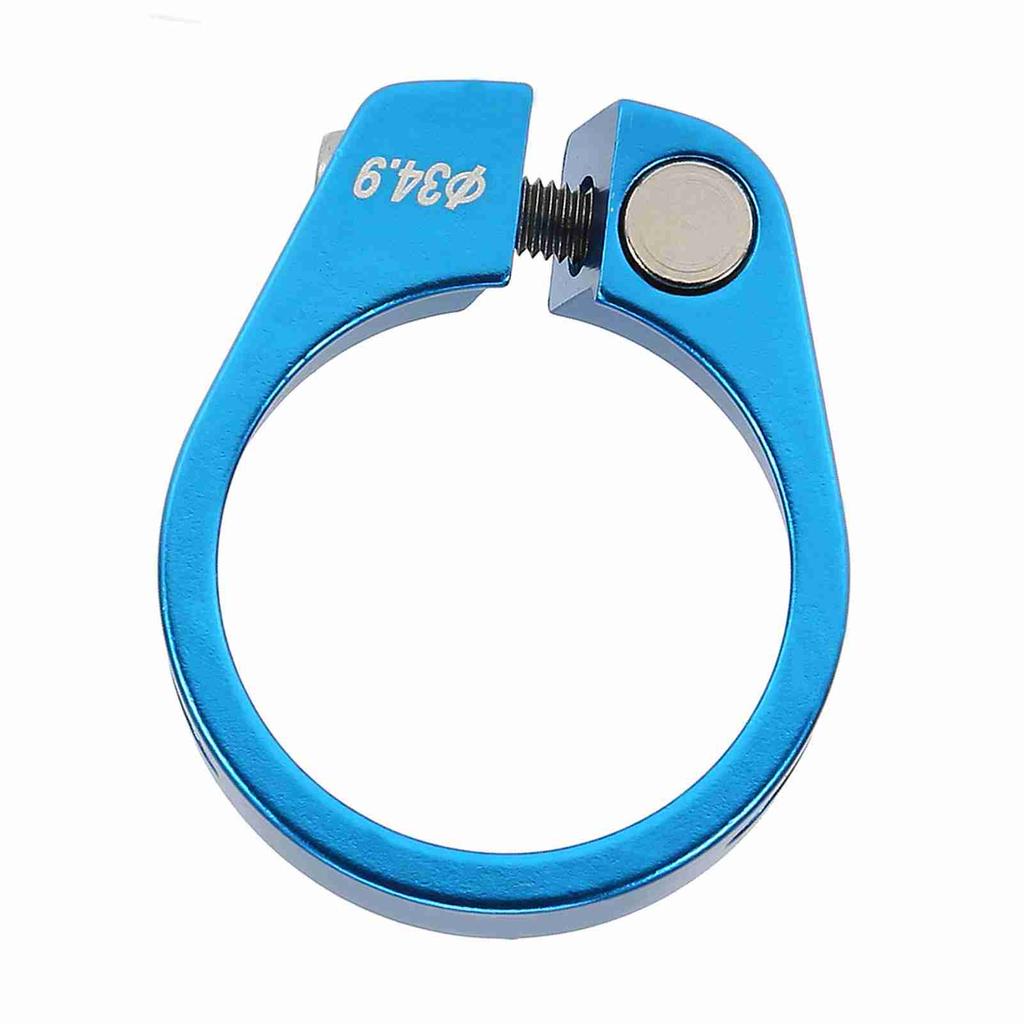34,9 mm Aluminiumlegierung Fahrradsattelklemme Mountainbike Sattelstützenzubehör(blau)